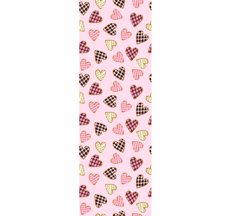 Modern roller blind cute heart cookies - TenStickers