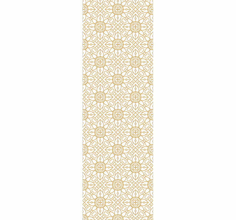 Modern roller blind with contemporary white floral design - TenStickers
