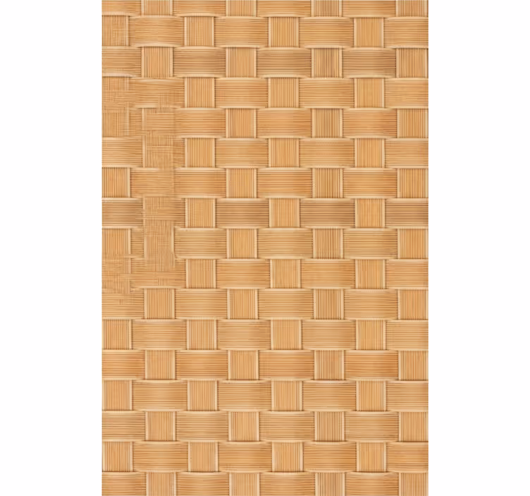 Texture and pattern roller blind natural wicker grid - TenStickers