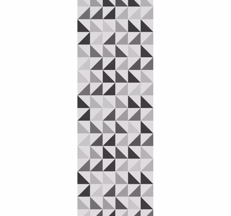 Gray roller blind with geometric triangles design - TenStickers