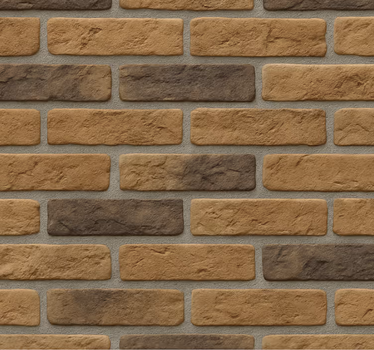 Living room roller blind factory brick - TenStickers