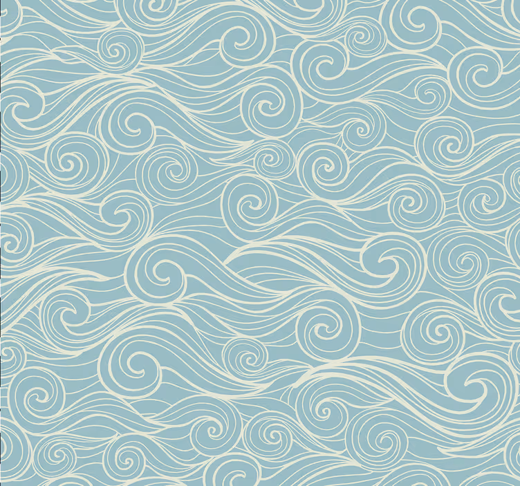 Bathroom roller blind ocean waves design - TenStickers