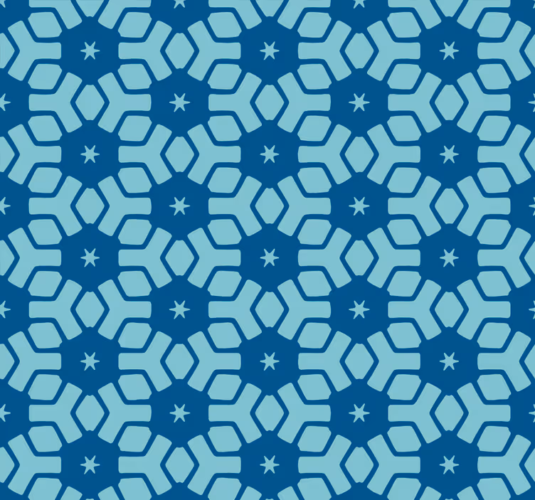 Bathroom roller blind in blue tile design - TenStickers