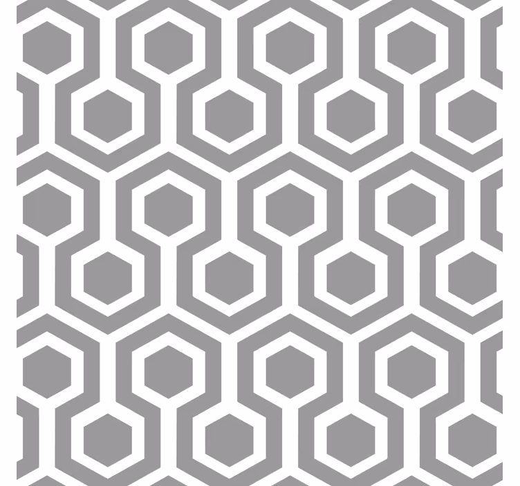 Gray roller blind with hexagonal grey pattern - TenStickers