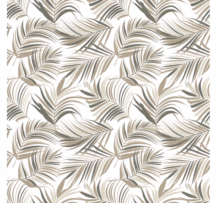 Gray roller blind with elegant leaf patterns - TenStickers