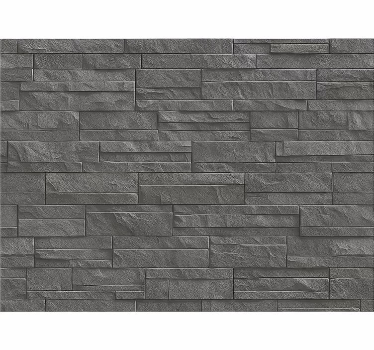 Gray roller blind charcoal ledge stone - TenStickers
