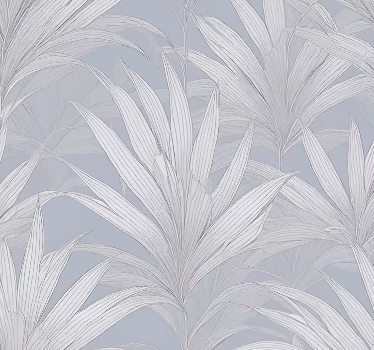 Gray roller blind with palm leaves design - TenStickers