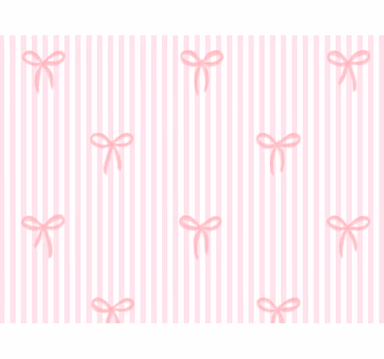 Pink roller blind with pink stripes and bows - TenStickers