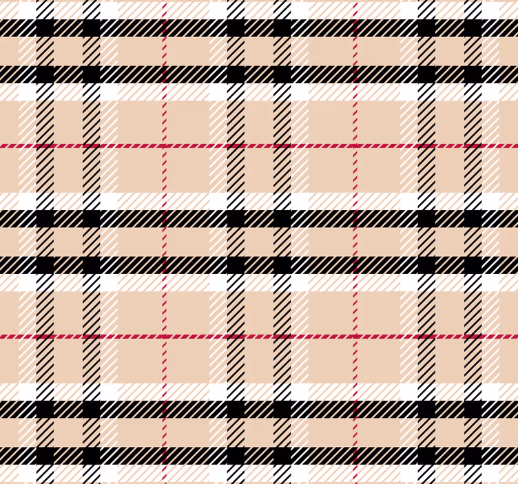 Pink roller blind with burberry check pattern - TenStickers