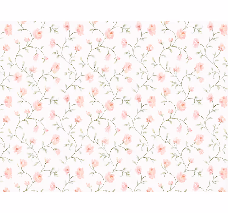 Pink roller blind botanical pink flower design - TenStickers