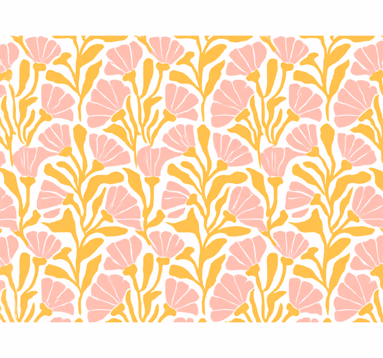 Pink roller blind with modern colorful floral design - TenStickers