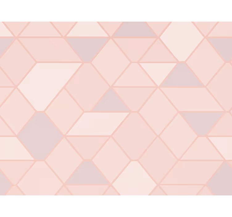 Pink roller blind modern abstract pink shapes - TenStickers