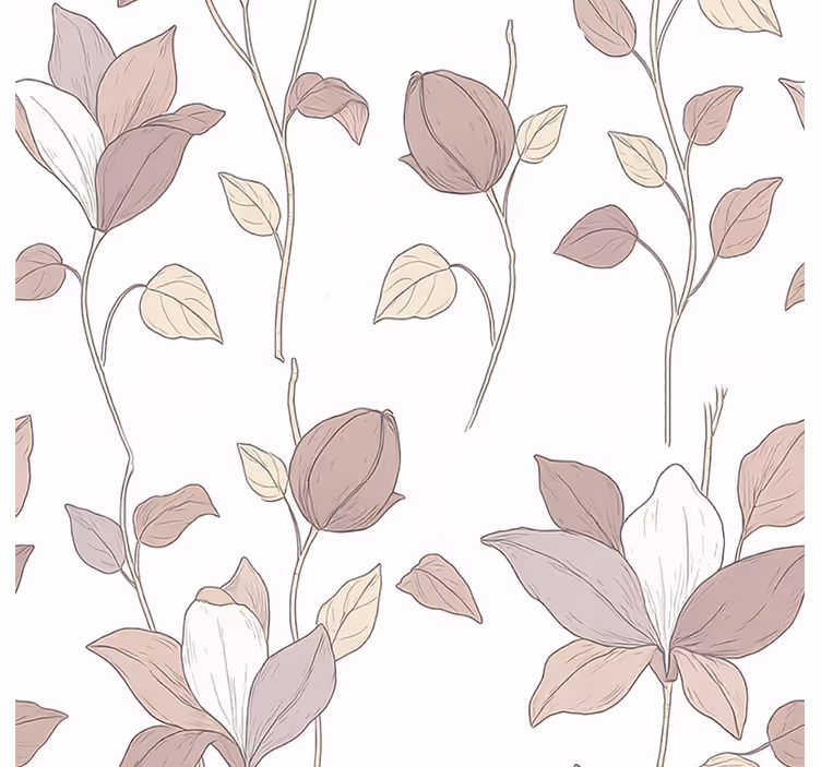 Pink floral pink roller blind - TenStickers