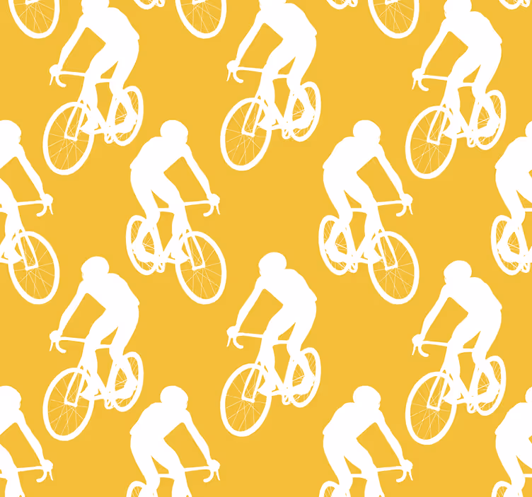 Yellow roller blind for cyclists - TenStickers