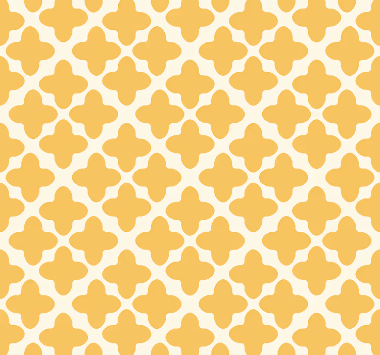 Yellow roller blind with arabesque design - TenStickers