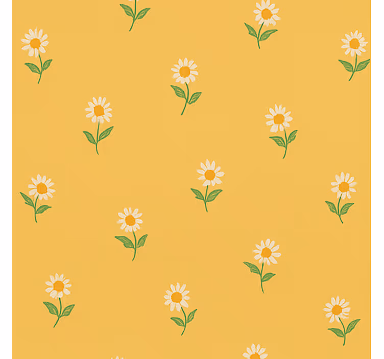 Yellow roller blind 1940s daisy nursery design - TenStickers