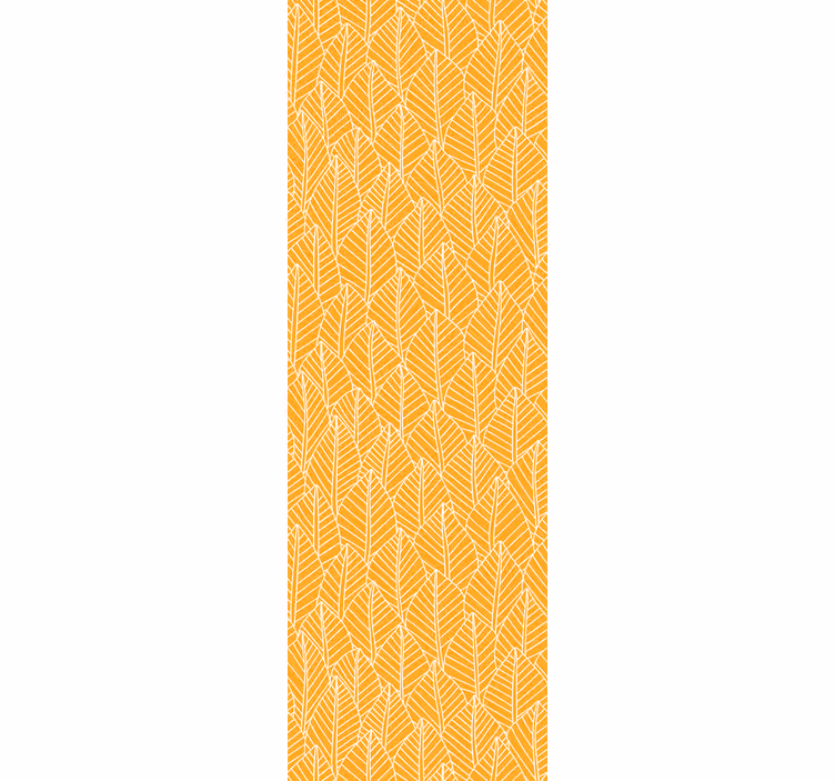 Yellow roller blind with foliage yellow pattern - TenStickers