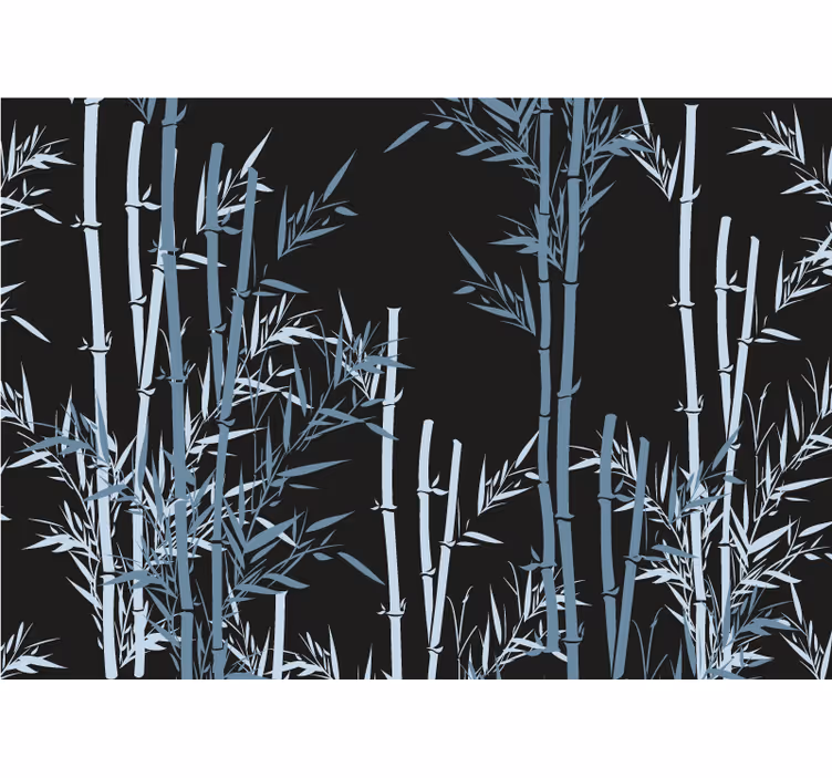 Kitchen roller blind bamboo leaves design - TenStickers