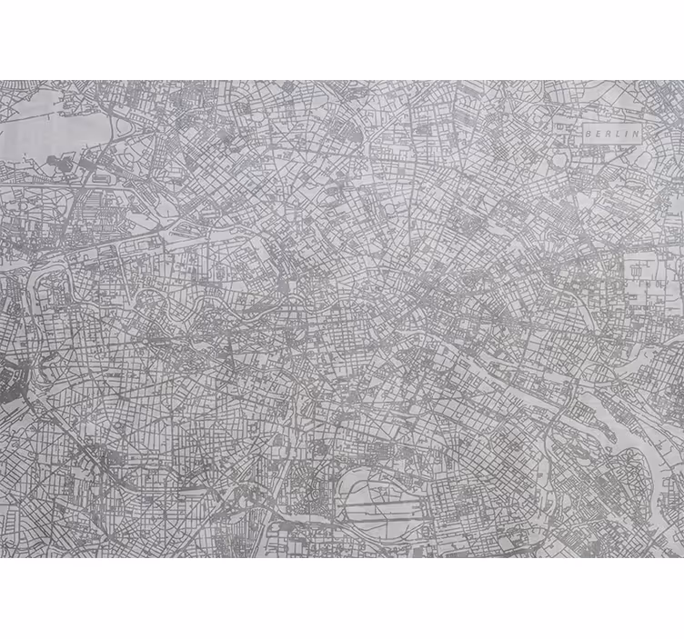 Kitchen roller blind city map berlin - TenStickers