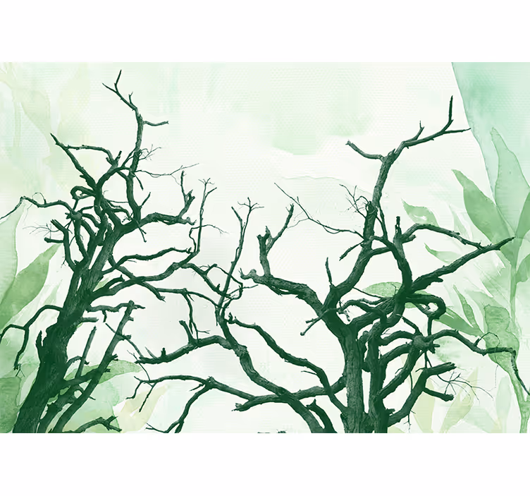 Kitchen roller blind with beautiful forest canopies - TenStickers