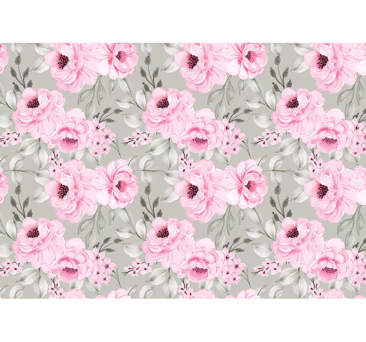Kitchen roller blind in pastel peony colors - TenStickers
