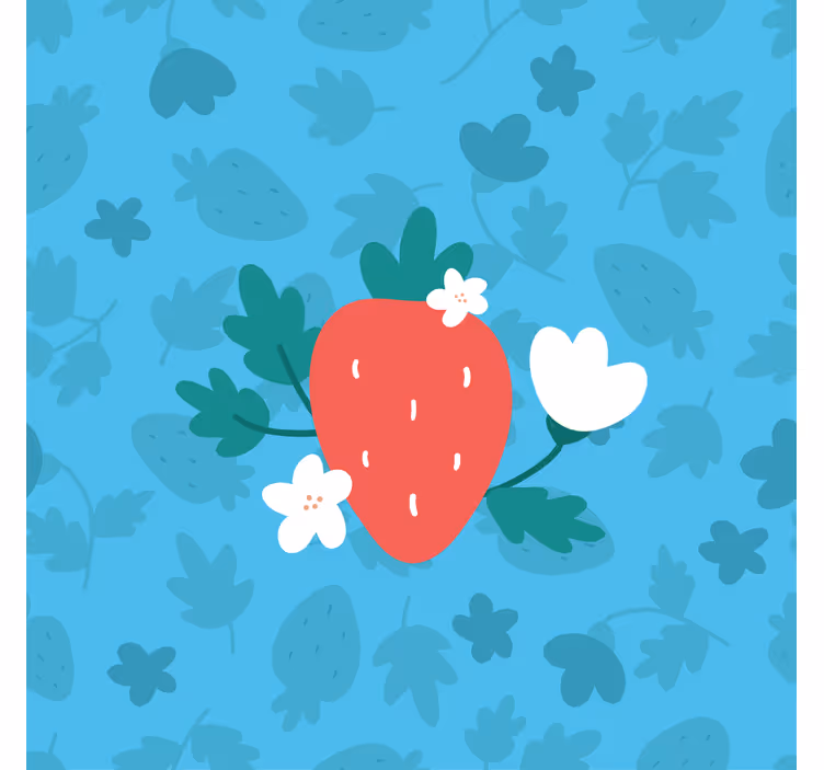 Kitchen roller blind with vibrant fruit and flower design - TenStickers