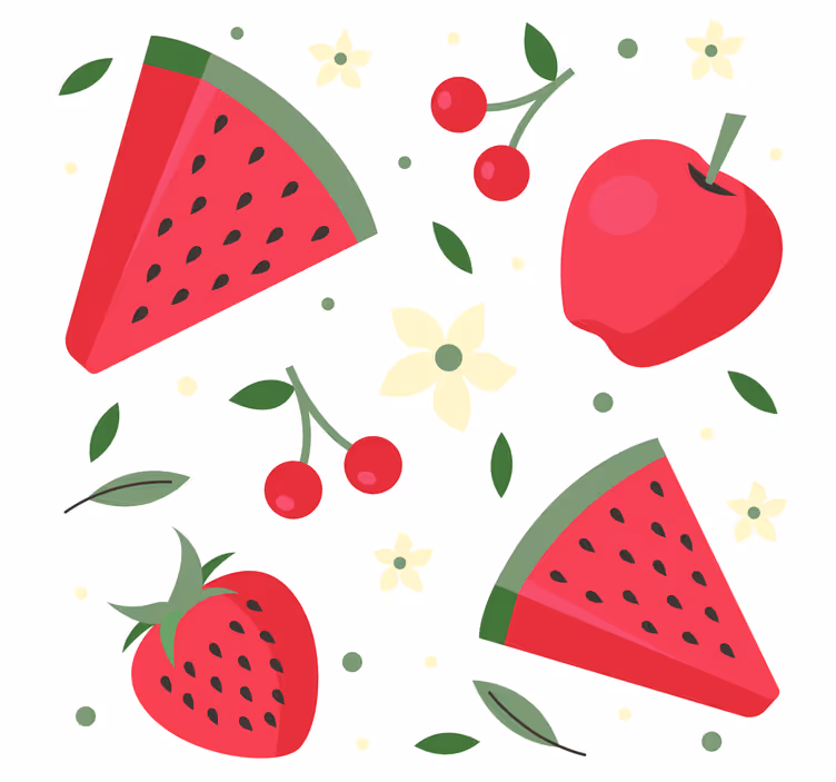 Kitchen roller blind with assorted fruit pattern - TenStickers