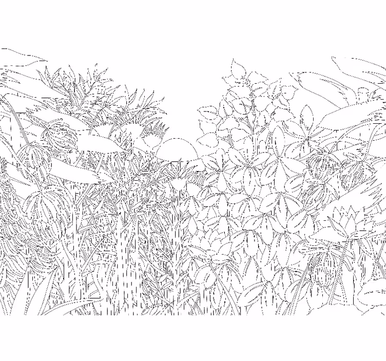 White roller blind tropical jungle design - TenStickers