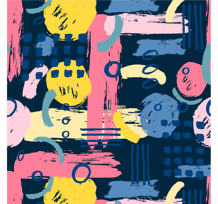 Colorful abstract living room roller blind - TenStickers