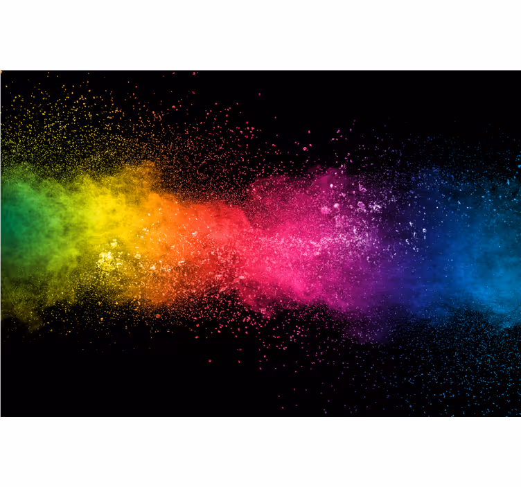Living room roller blind multicolor splash - TenStickers
