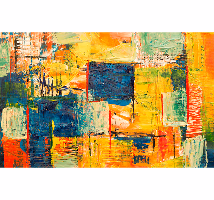 Colorful mosaic living room roller blind - TenStickers