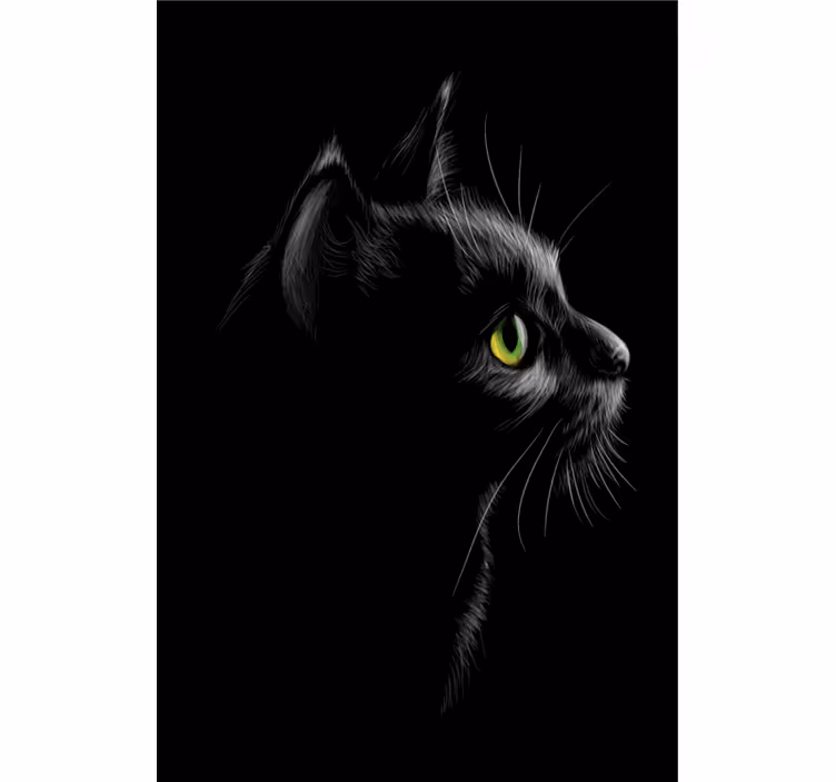 Gatos ojos verdes living room roller blind - TenStickers