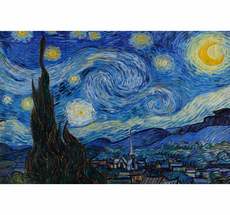 Living room roller blind starry night design - TenStickers