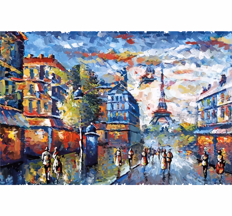 Living room roller blind bohemian watercolor art - TenStickers