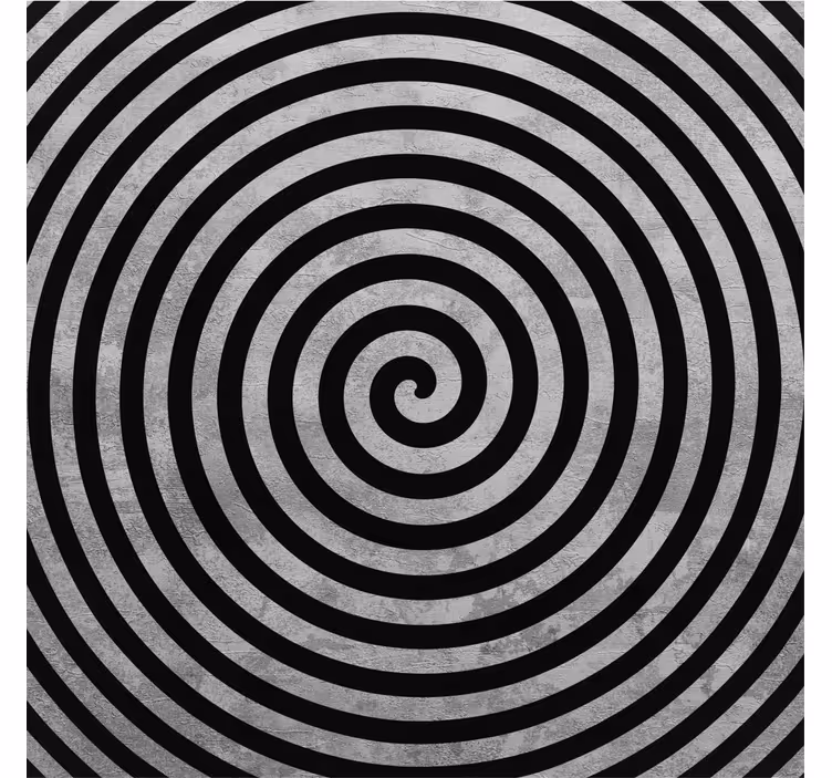 Living room roller blind black and white swirl - TenStickers