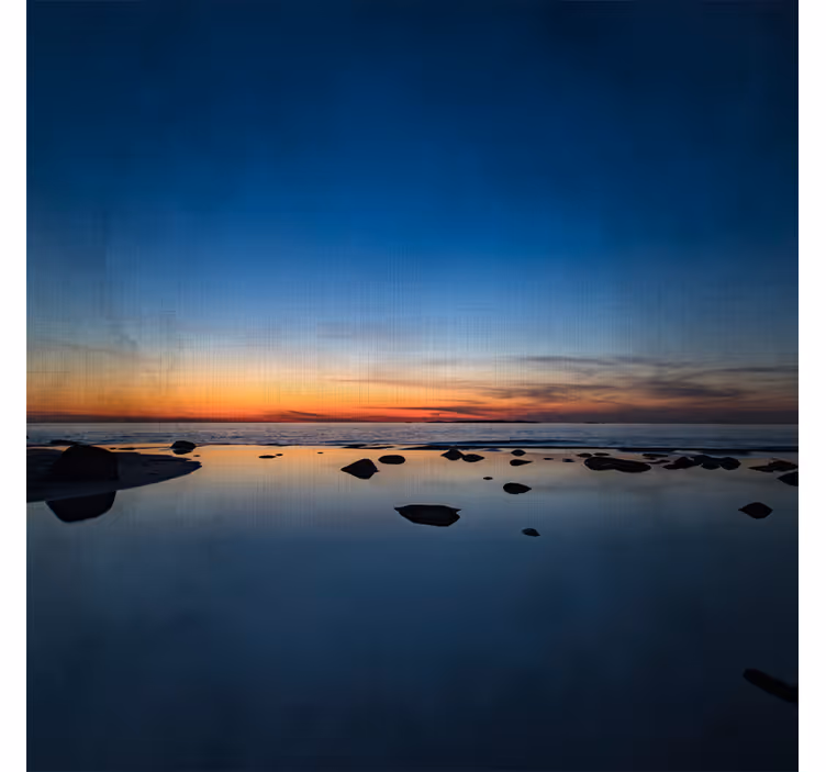 Living room roller blind nordic sunset by the sea - TenStickers