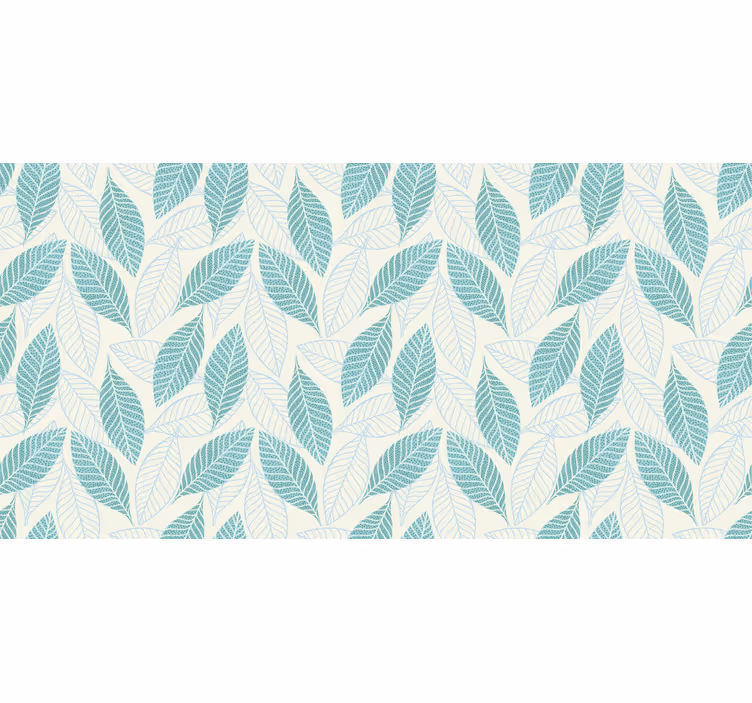 Living room roller blind with abstract leaf pattern - TenStickers