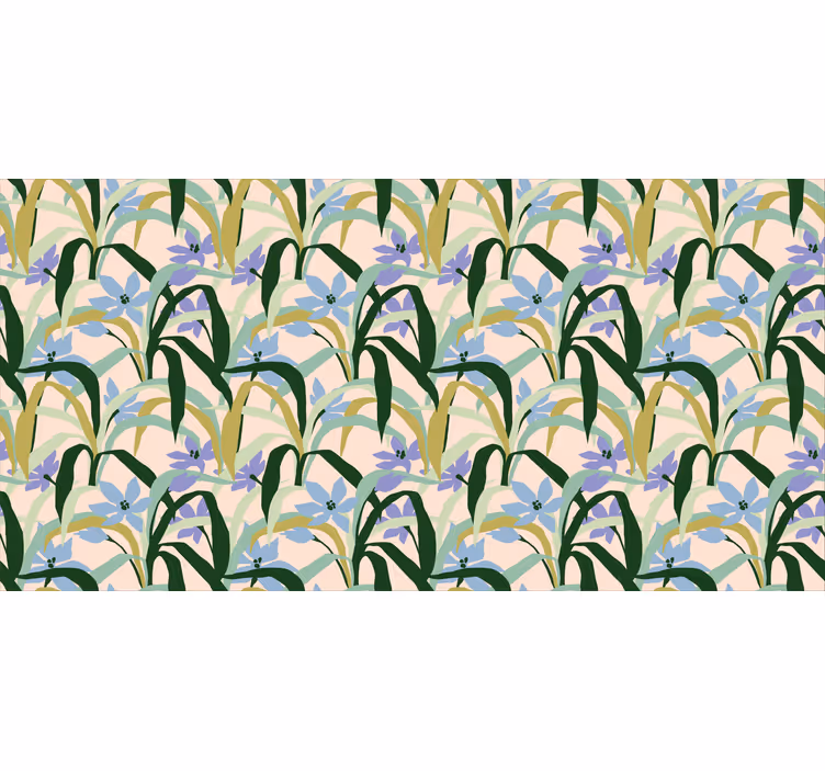 Colorful pattern abstract leaves living room roller blind - TenStickers