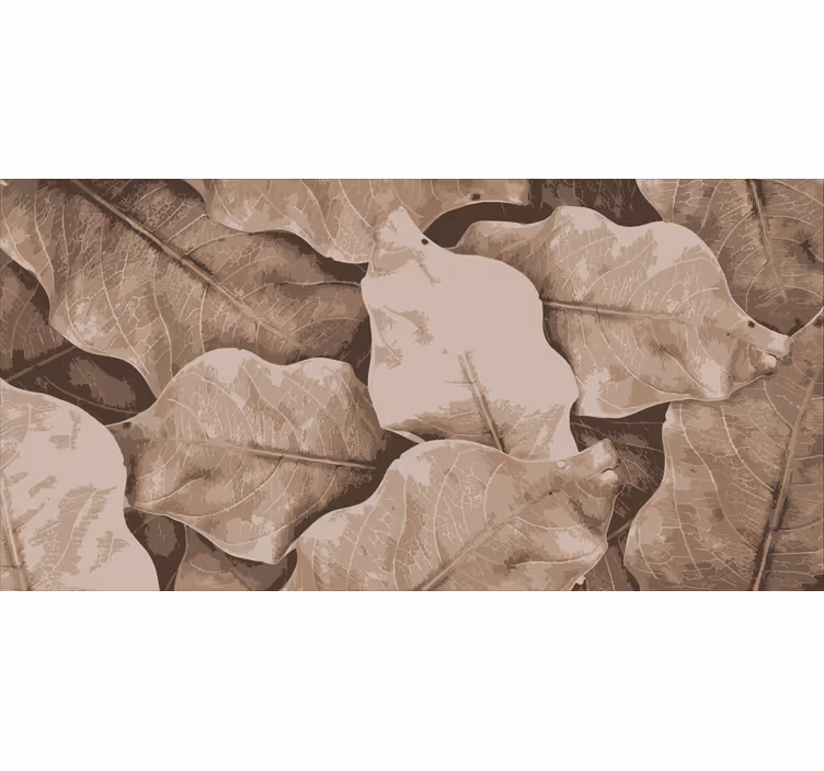 Living room roller blind in beige dried leaves - TenStickers