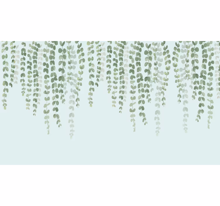 Living room roller blind with hanging elegant plants - TenStickers