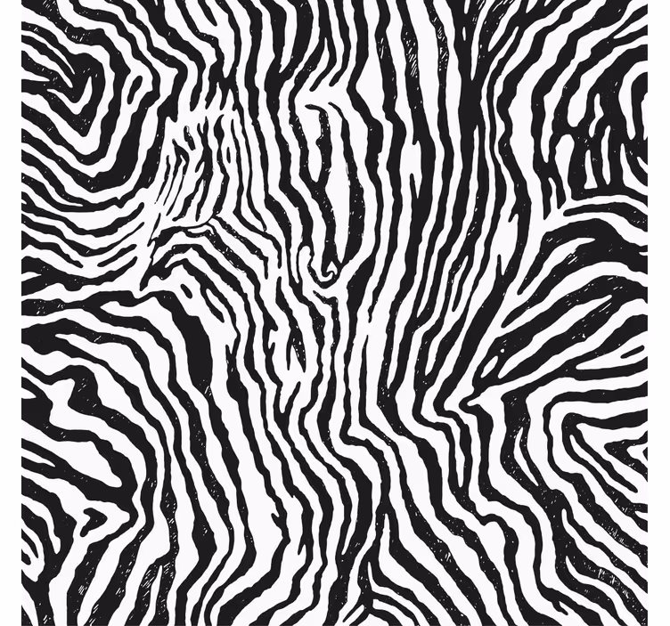 Living room roller blind with zebra pattern - TenStickers