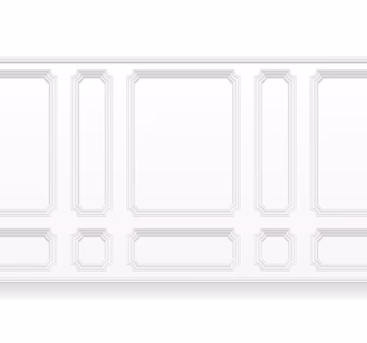White roller blind with classic panels - TenStickers