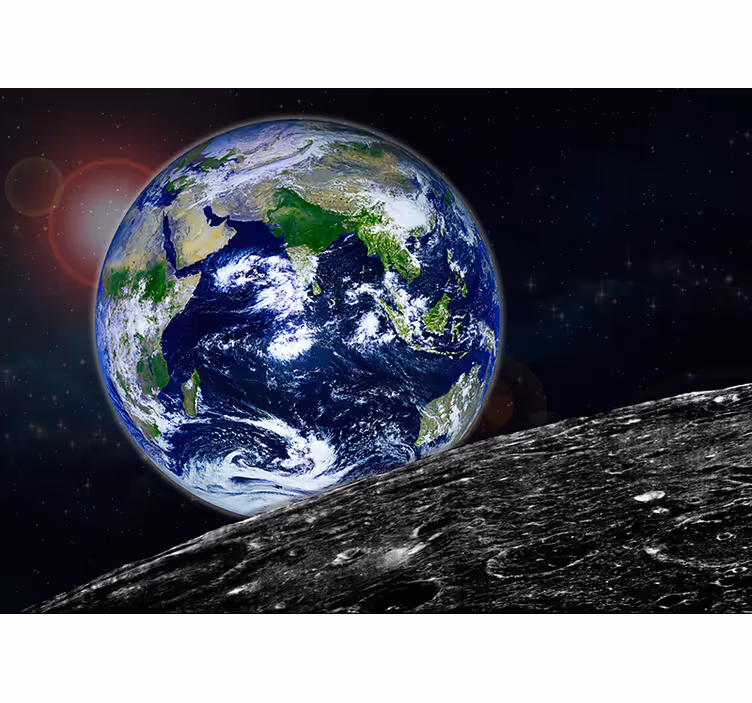 Black roller blind with orbital perspective - TenStickers