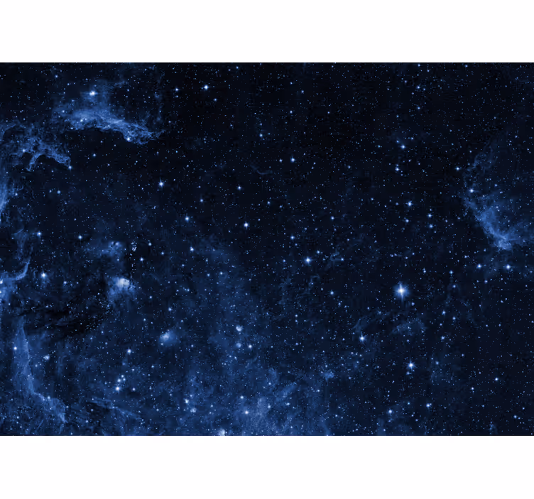 Black roller blind galaxy wall mural with constellations - TenStickers