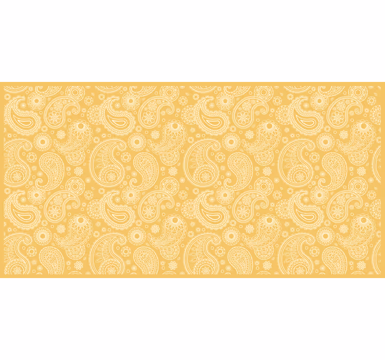 Yellow roller blind with arabic paisley design - TenStickers