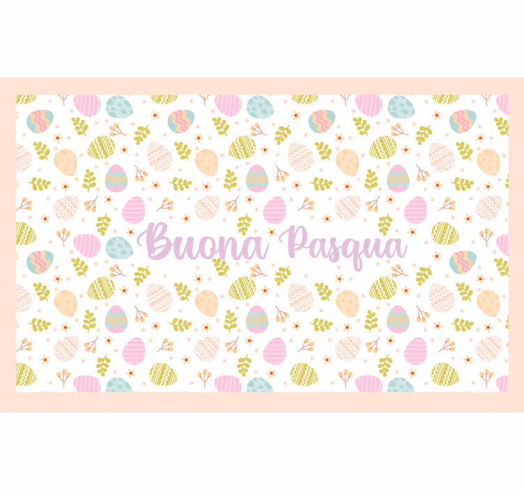 Yellow roller blind buona pasqua italiana - TenStickers