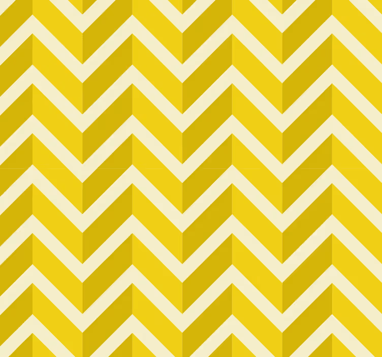 Yellow roller blind with geometric arrow pattern - TenStickers