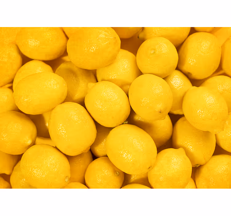 Yellow roller blind with lemon design - TenStickers