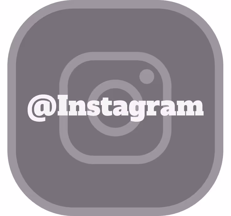 Gray roller blind your instagram - TenStickers