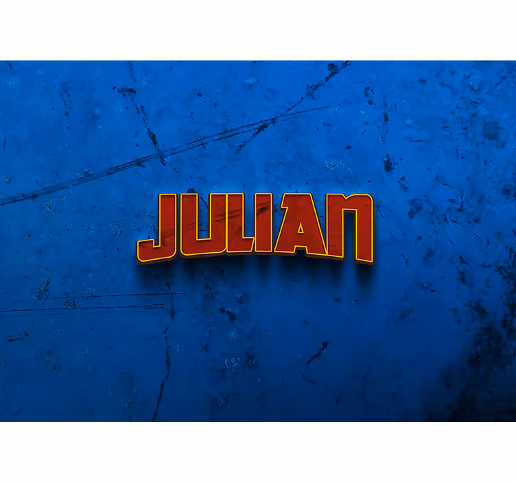 Blue roller blind superhero wall with name - TenStickers